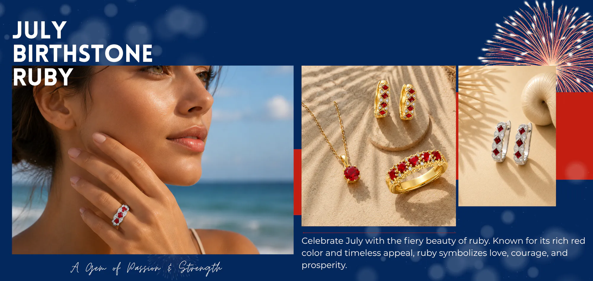 July birthstone elegance collection at M and M Jewelers